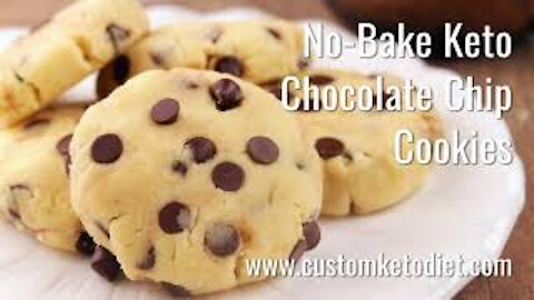 Keto No-Bake Keto Chocolate Chip Cookies