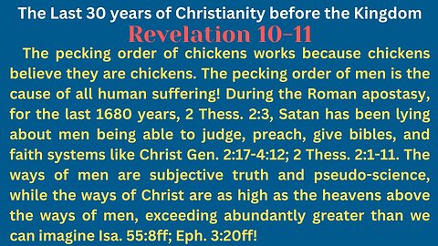 Revelation 10-11 Spiritual warfare from 2035 to 2066 AD. Satan's sword versus Christ's sword.