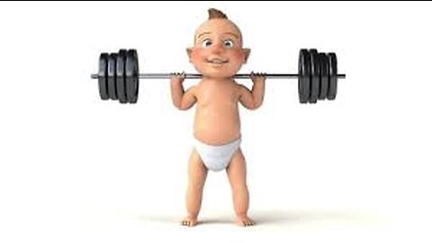 Baby lifting weight