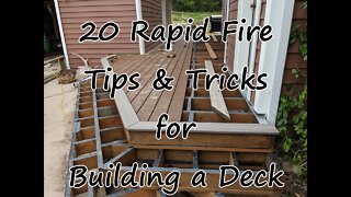 20 Rapid-Fire Deck Building Tips for the DIY.