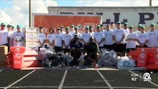Miami Dolphins visits the West Boca football team