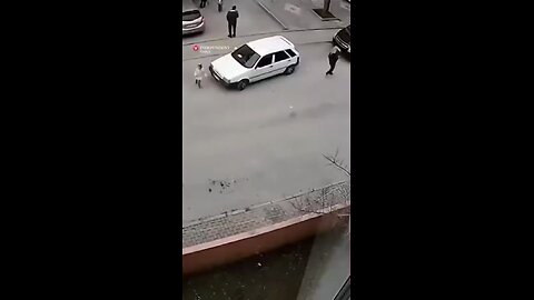 Close call crossing the street