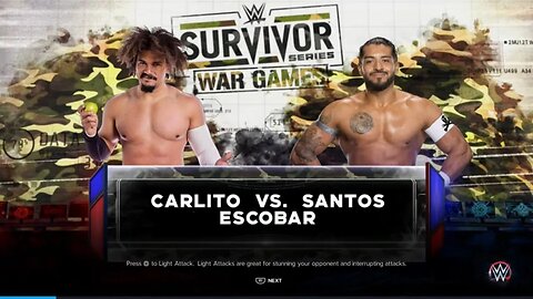 WWE Survivor Series WarGames 2023 Carlito vs Santos Escobar
