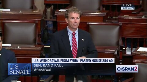 Sen. Rand Paul Objects to Schumer Unanimous Consent on House-Passed Syria Resolution - Oct. 17, 2019