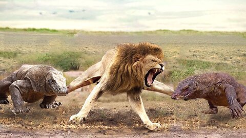 A Brutal Moment When a Fierce Lion Couldn't Avoid Getting Stabbed by a Giant Lizard| Wildlife 2023