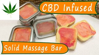 HempCBD Infused Lotion Bar ~ Ginger & Geranium Massage Oil with Infused Isolate