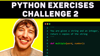 Python exercise challenge 2. Multiplying strings in python