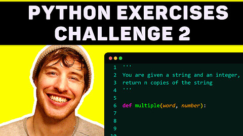 Python exercise challenge 2. Multiplying strings in python