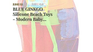 BLUE GINKGO Silicone Beach Toys - Modern Baby Travel Friendly Beach Set Bucket, Shovel, 4 San...