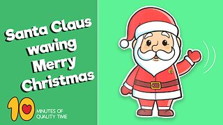 Waving Santa Claus Christmas Paper Craft
