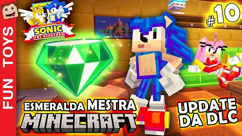 Sonic no Minecraft #10 🔵 Completando a ESMERALDA MESTRA! Finalmente pegamos as 6 partes/shards! 💎