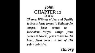 John Chapter 12 (Bible Study) (3 of 3)