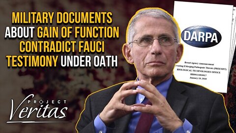 BREAKING: Military Documents About Gain of Function Contradict Fauci Testimony Under Oath