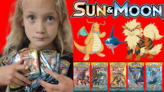 10 Sun and Moon Base Booster Packs! Opening Pokémon cards!