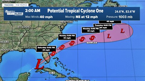 Tracking Potential Tropical Cyclone One: Saturday 2 a.m.