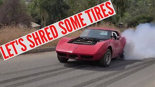 Full video of Built C3 Corvette finishing off tires with awesome 3rd gear burnout