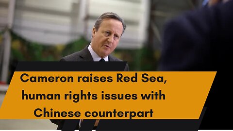 Cameron raises Red Sea, human rights issues with Chinese counterpart