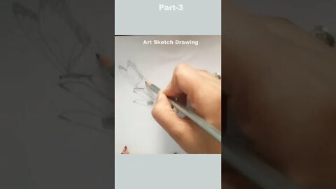 Easy Pencil Drawing Hand with Butterfly Tutorial Shorts-3 #easydrawingvideos #handdrawing
