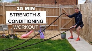 15 Min Intense Strength & Conditioning Workout | Home Workout | Battle Ready Fuel