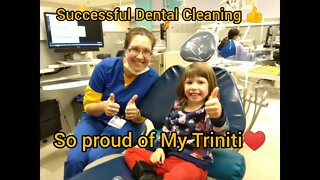 Triniti's first and successful trip to the Dentist: Teeth cleaning and Dentist checkup for Kids