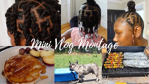MINI VLOG MONTAGE! Weekend vibes + Melanin Hair Care + Cookout + Banana pancakes | Nenerenae Love
