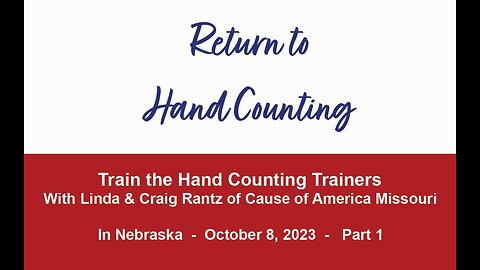 Return to Hand Counting with Linda & Craig Rantz w/ Cause of America Missouri
