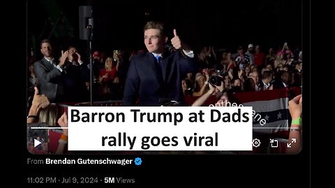 Barron Trump makes waves at Trump rally