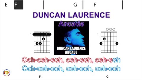 DUNCAN LAURENCE - Arcade - (Chords & Lyrics like a Karaoke) HD