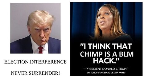 PRESIDENT TRUMP: A SAD DAY FOR AMERICA! SOROS FUNDED LETITIA JAMES CHIMP IS A BLM HACK