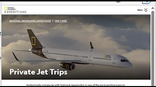 FRIDAY FUNNY - ENVIRONMENTAL ACTIVISTS NATIONAL GEOGRAPHIC OFFERS PRIVATE JET TOURS