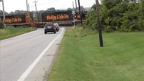 Wheeling & Lake Erie Mixed Fright Train from Lodi, Ohio August 26, 2023