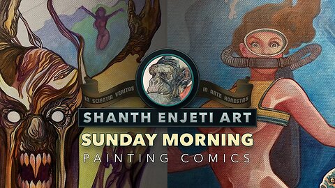 🔴 LIVE! Sunday Morning Painting Comics | Live at the CG Waffle Lodge!