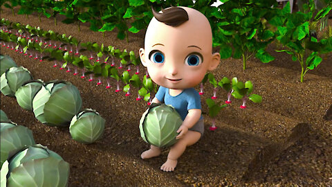 Learn Fruits And Vegetables for Babies & Kids | Funny Cartoon for Children