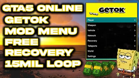 GTA5 Online 1.67 | (Getok Mod Menu) | Undetected | 15 Million Recovery | *Updated* |