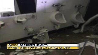 Widespread damage at Canfield Ice Arena