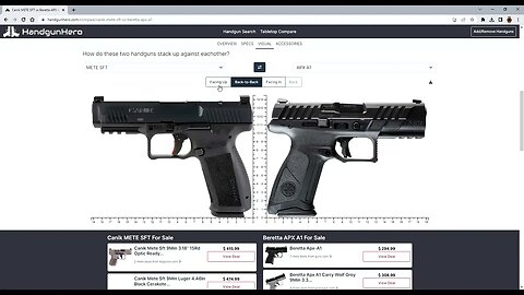 Вэбсайт для сравнения пистолетов - handgunhero.com