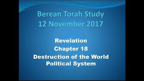 Rev 18 Destruction of the World's Political System category