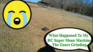 RC Super Mean Machine On A Baseball Field Today (Pink) (The Gears Grinding)