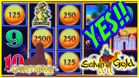 AHHHHH! DROP THOSE COINS! Lightning Link Sahara Gold Slot FUN RIDE