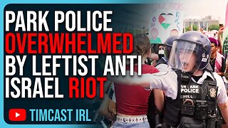 Park Police OVERWHELMED By Leftist Anti Israel Riot, Hit With POOP