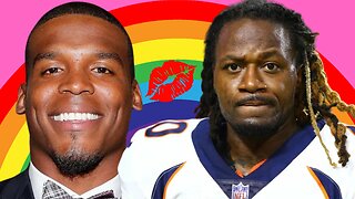 NFL Players Cam Newton & Pacman Jones Kiss During Super Bowl 🏈💋🌈😳