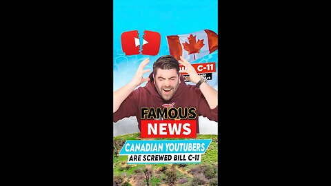 Canadian YouTubers Are SCREWED! (Bill C-11) #Shorts
