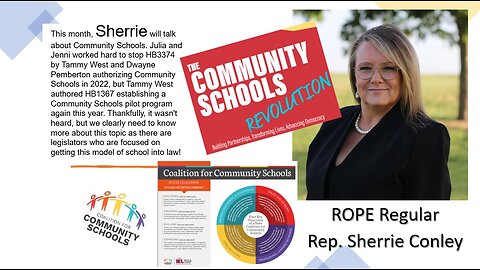 ROPE Report #60 - Rep. Sherrie Conley; What Are Community Schools?