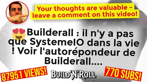 😍 Builderall : il n'y a pas que SystemeIO dans la vie ! Voir l'autorépondeur de Builderall....