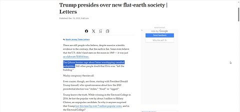 TRUMP'S FLATTARDS - THE ELITE FLAT EARTHERS (GLOBALISTS) ARE THE SATAN WORSHIPPING CANNIBAL PEDOPHILES