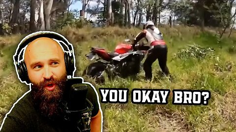 Motorcycle Rider Loses Control and Regrets It