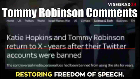Tommy Robinson Comments - 6th August 2024