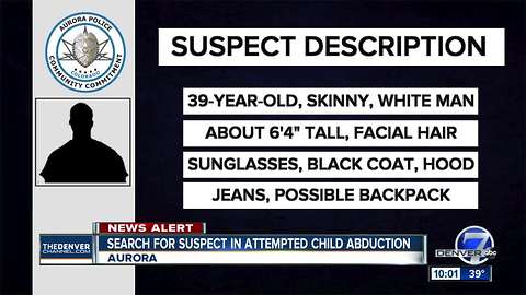 Aurora Police investigating attempted child abduction near Exposition Ave. and S. Nome St.