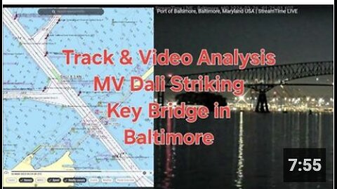 MV Dali Hitting Key Bridge in Baltimore - Track and Video Analysis