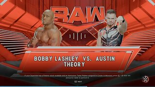 WWE Monday Night Raw Bobby Lashley vs Austin Theory